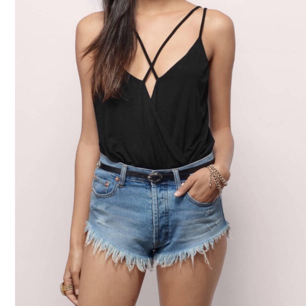 Toni criss cross body suit